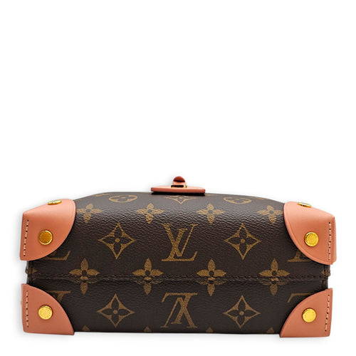 Petite Malle Souple 20cm Pink Crossbody Bag in Calfskin Gold hardware CL2607-22530 6