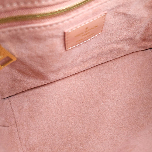 Petite Malle Souple 20 Pink Crossbody Bag in Calfskin Gold hardware