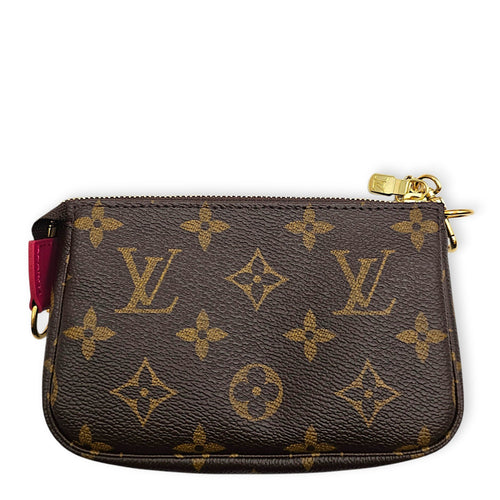 Pochette Vivienne Character 2020 Mini Brown Pouch in Canvas Gold hardware CL2607-22531 2