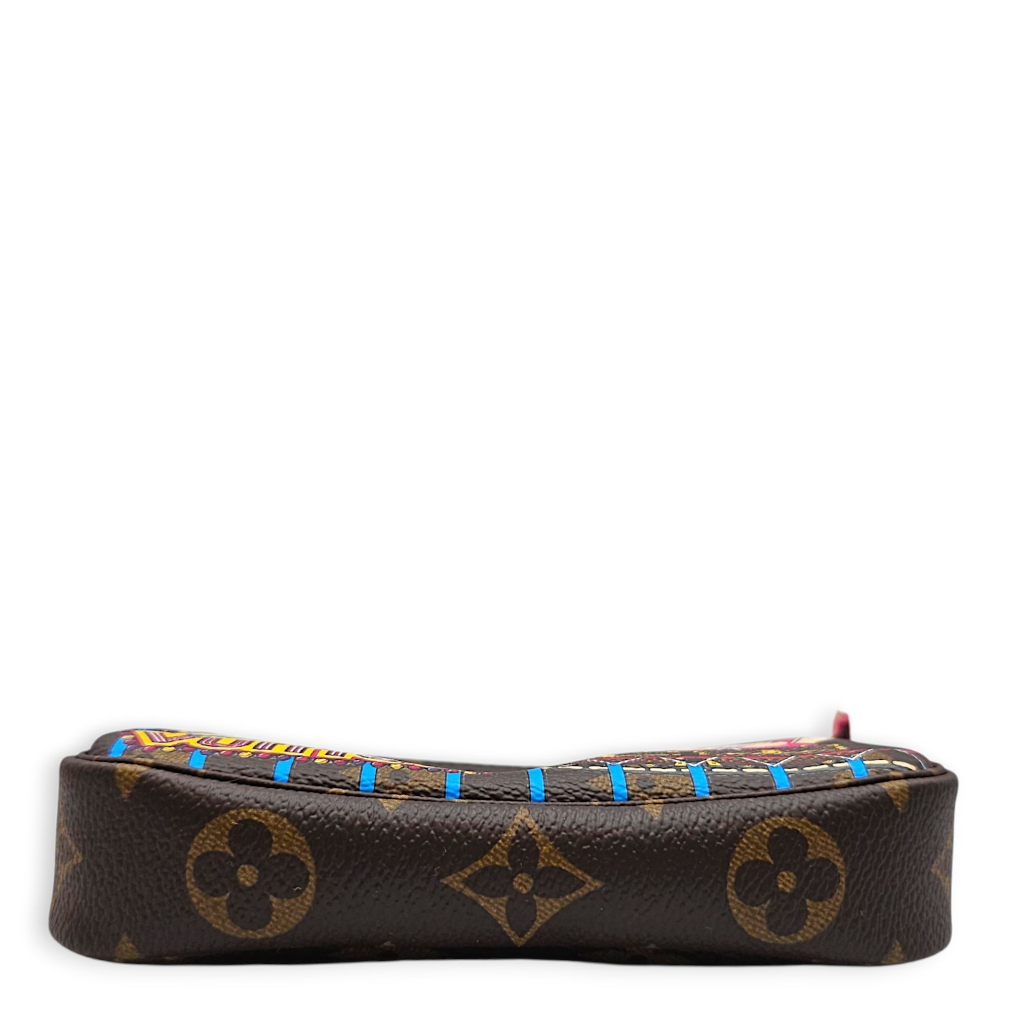 Pochette Vivienne Character 2020 Mini Brown Pouch in Canvas Gold hardware CL2607-22531 5