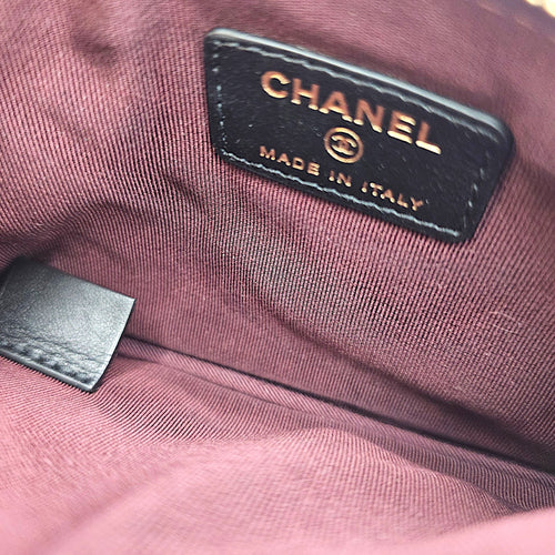 Qulited Reissue Lucky Charms O Case Wallet Black Pouch in Distressed Leather Gold hardware CL2607-22532 6