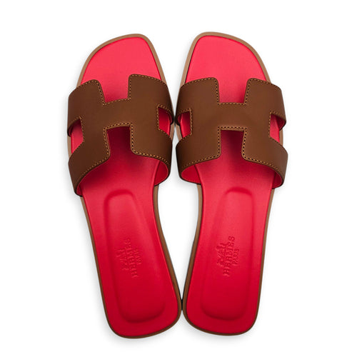 Oran Sandal. Sz: 37 Gold/Rose Grenade Sandals in Calfskin