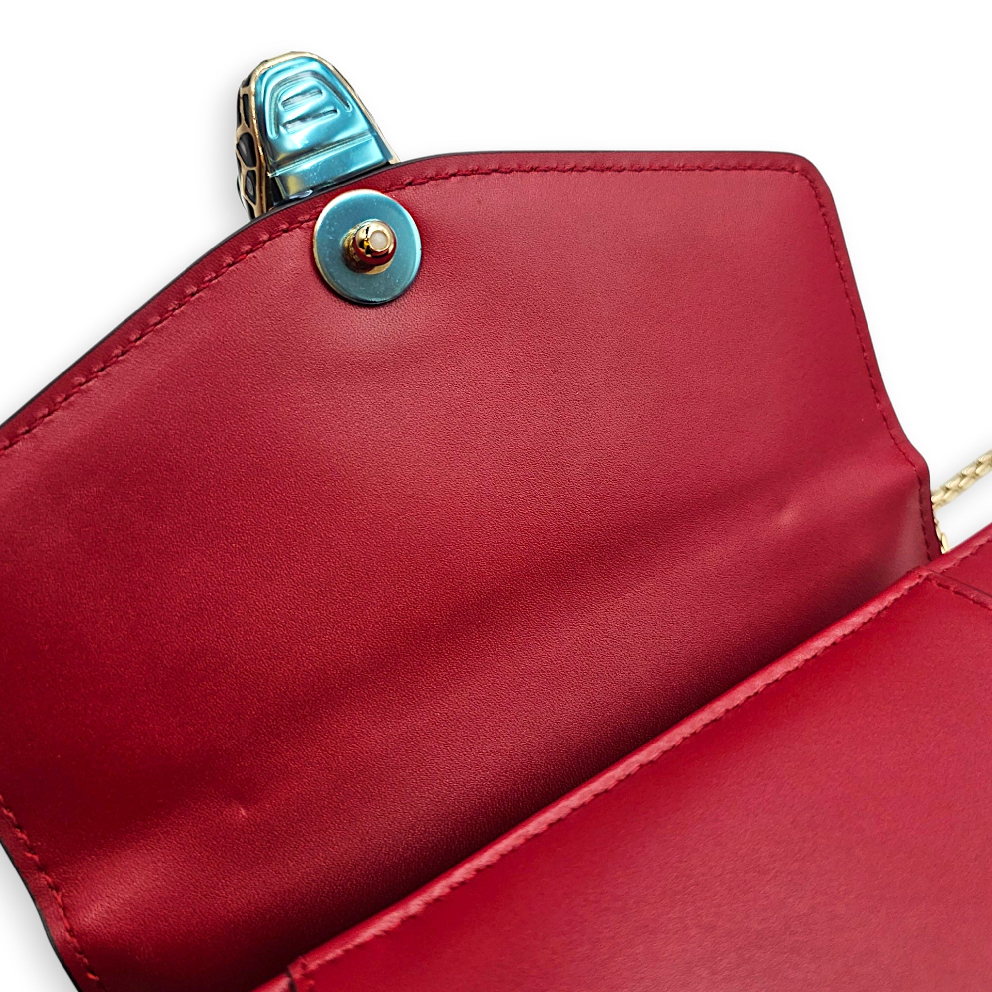 Serpenti Forever 18cm Red Top Handle Bag in Calfskin Gold hardware CL2607-22539 10