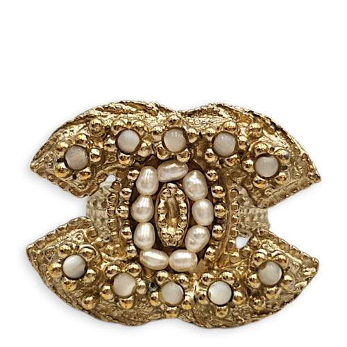CC Pearl  US 6.5 Gold Ring CL2607-22542 1