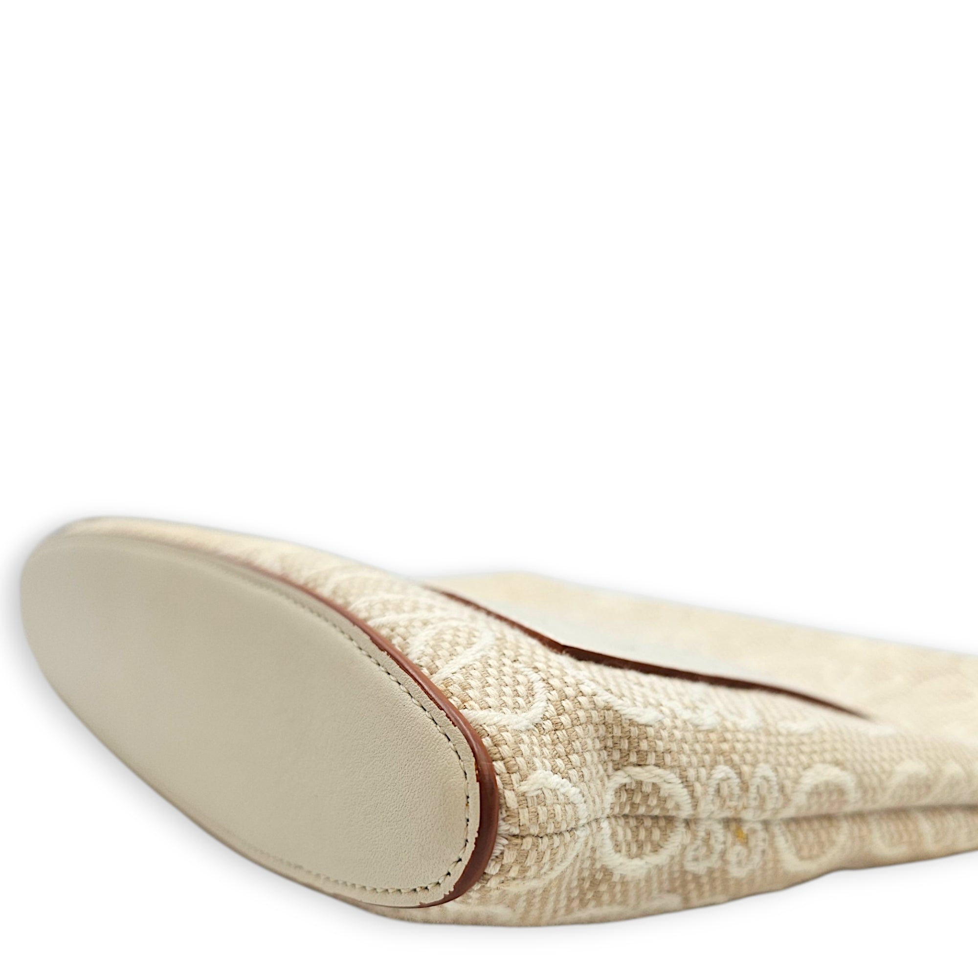 Anagram Oblong 27cm Beige Clutch in Canvas Gold hardware CL2607-22544 11