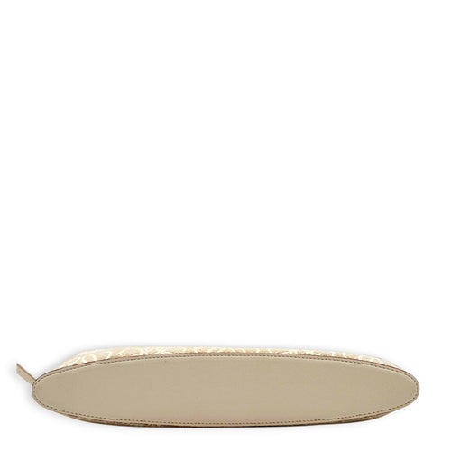 Anagram Oblong 27cm Beige Clutch in Canvas Gold hardware CL2607-22544 5