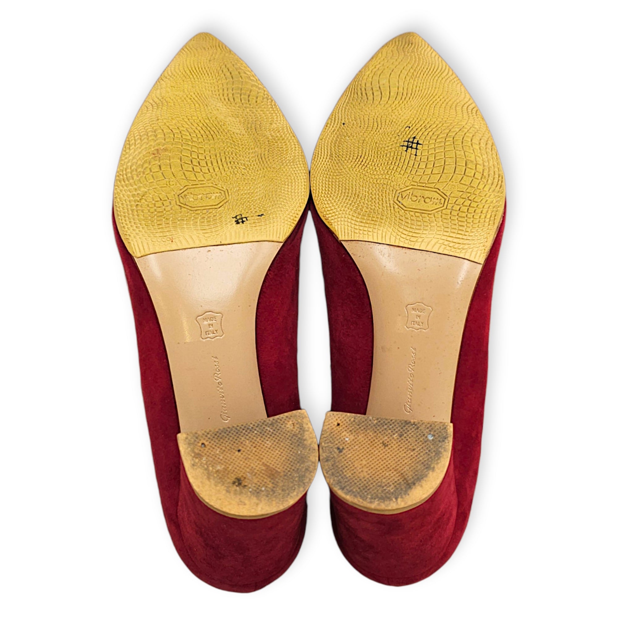 Suede Pumps 39 Red Shoes CL2607-22547 2