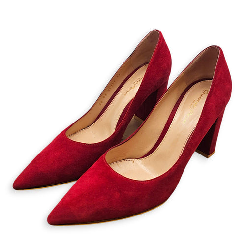 Suede Pumps 39 Red Shoes CL2607-22547 3