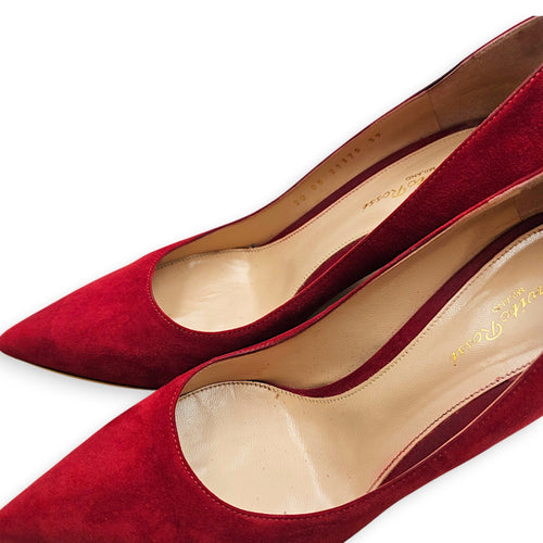Suede Pumps 39 Red Shoes CL2607-22547 4
