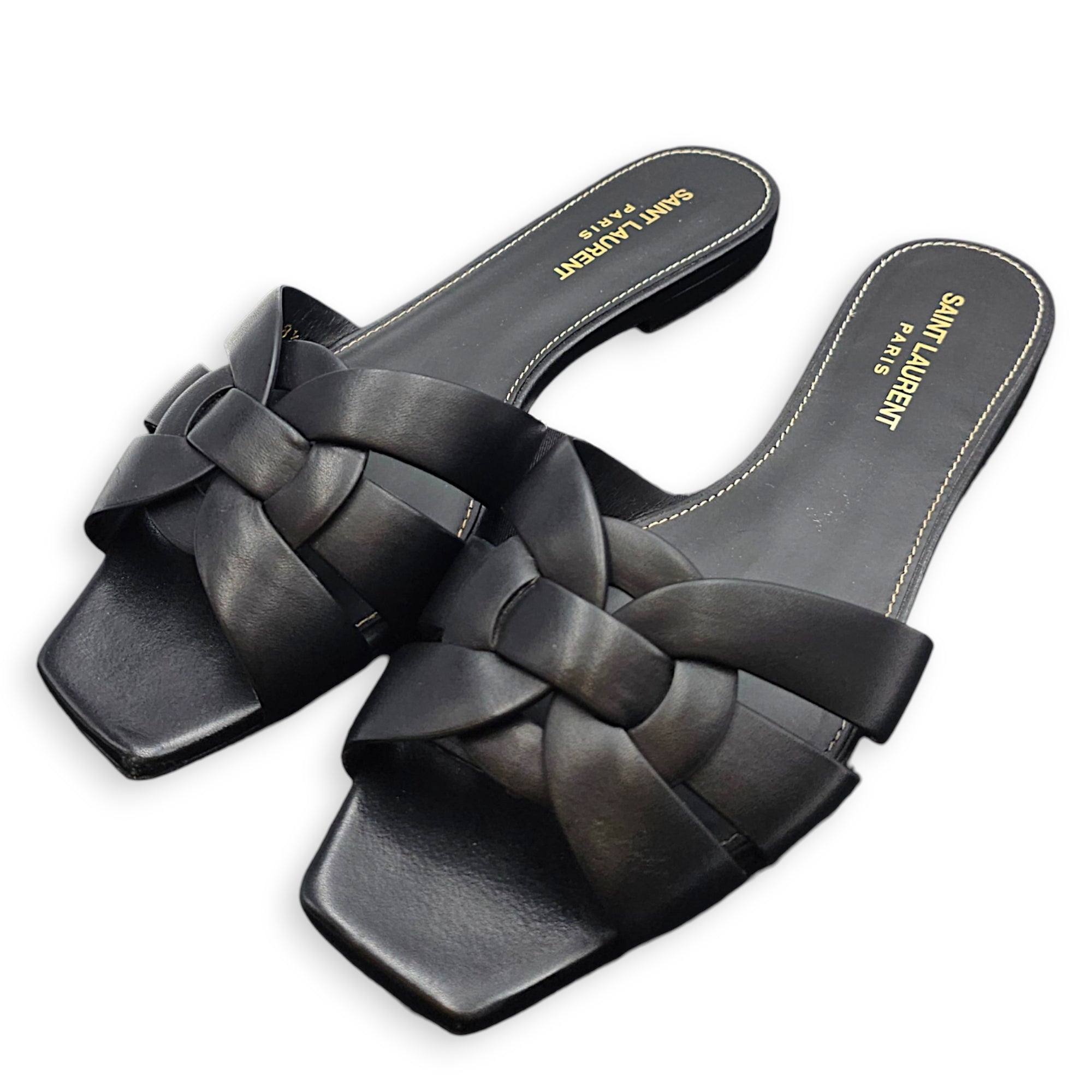Tribute Flat Black Flats in Calfskin CL2607-22548 3