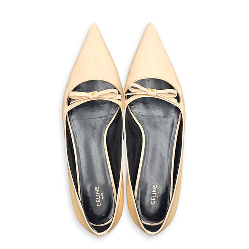 Suzy Patent Balletina 39 Beige Flats in Patent Leather Gold hardware CL2607-22549 1