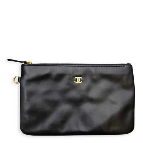 C22 Small Black Shoulder Bag in Calfskin Gold hardware CL2607-22554 10