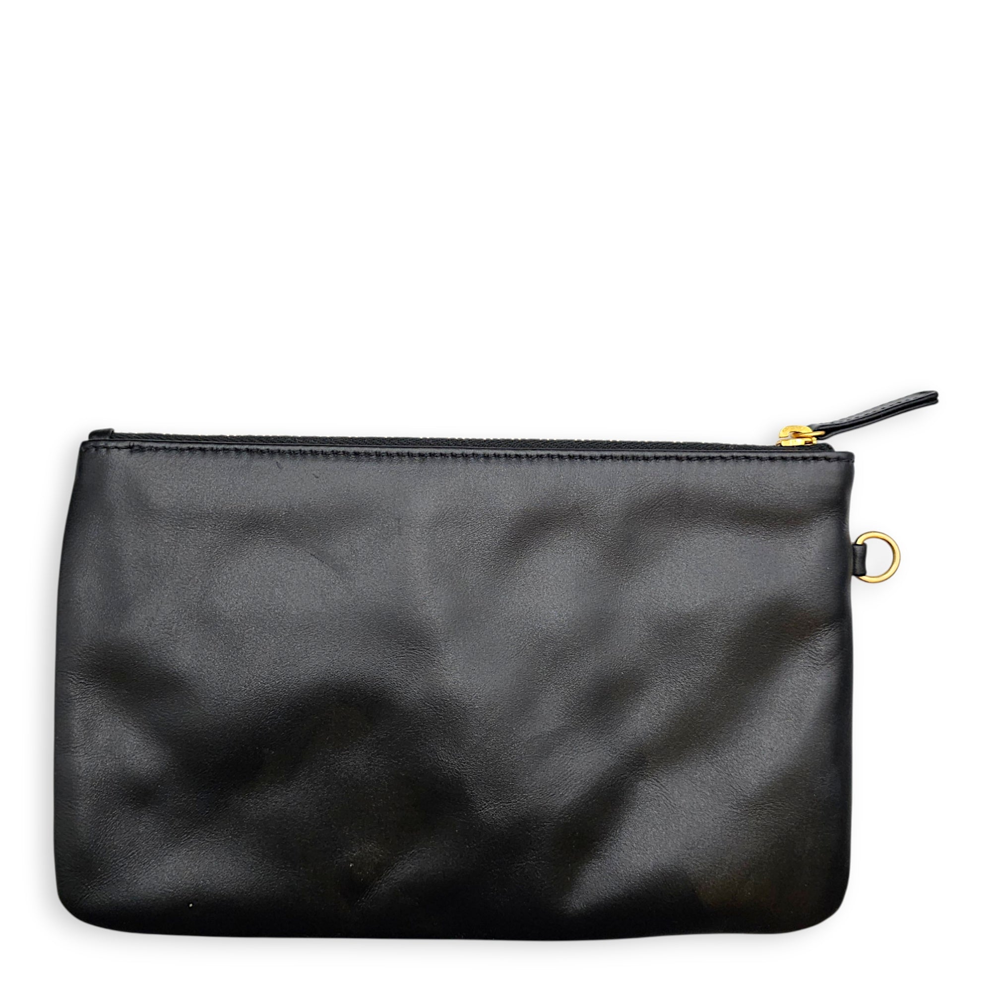 C22 Small Black Shoulder Bag in Calfskin Gold hardware CL2607-22554 11