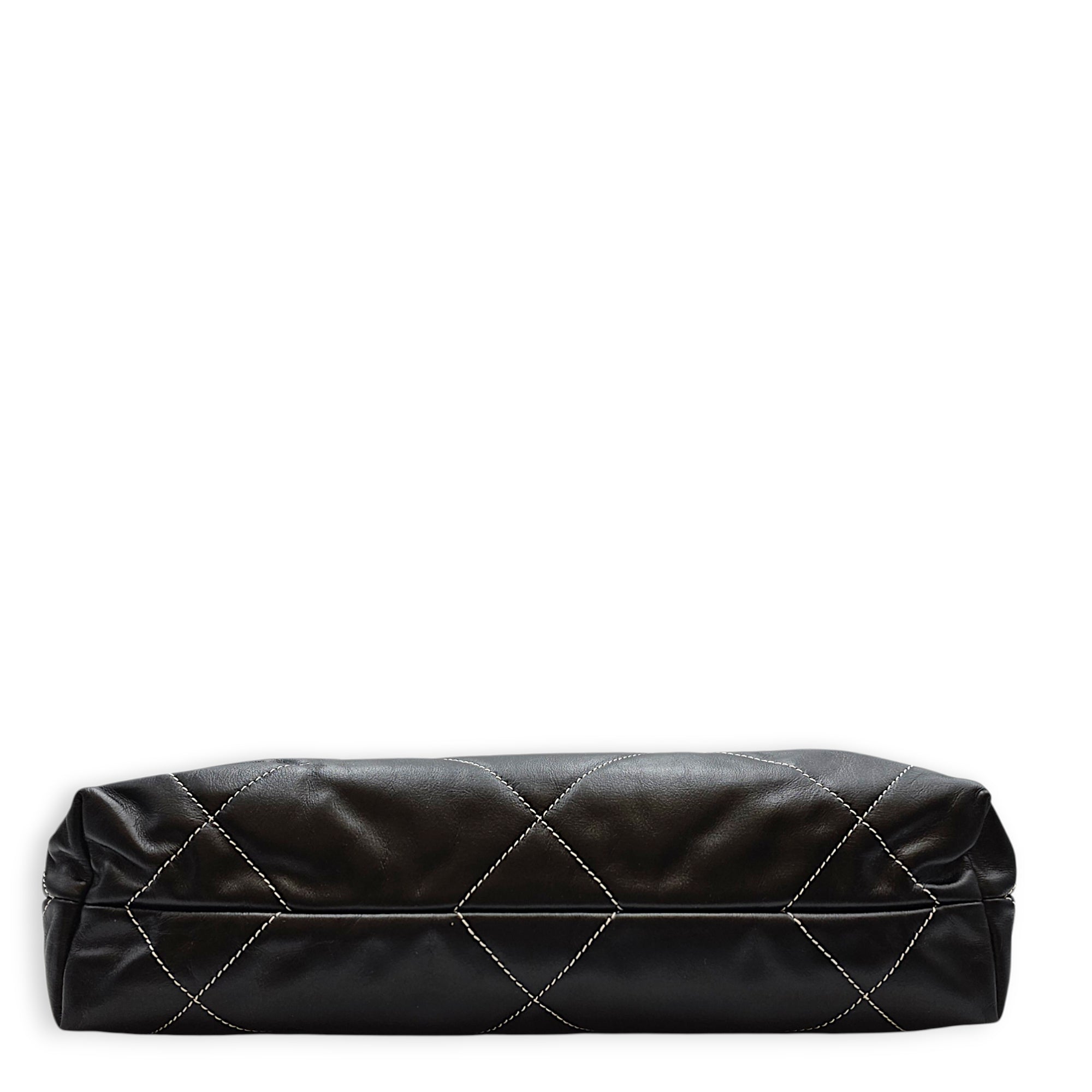 C22 Small Black Shoulder Bag in Calfskin Gold hardware CL2607-22554 5