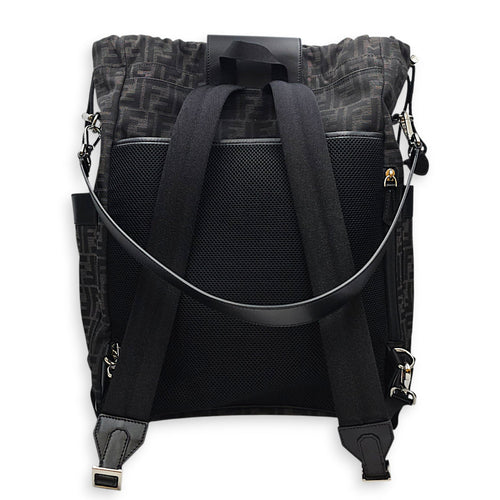 Strike Monogram Jacquard FF Medium Black Backpack in Canvas Silver hardware CL2607-22555 11