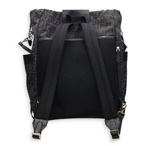 Strike Monogram Jacquard FF Medium Black Backpack in Canvas Silver hardware CL2607-22555 2