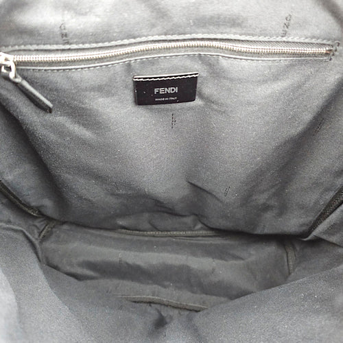 Strike Monogram Jacquard FF Medium Black Backpack in Canvas Silver hardware CL2607-22555 6