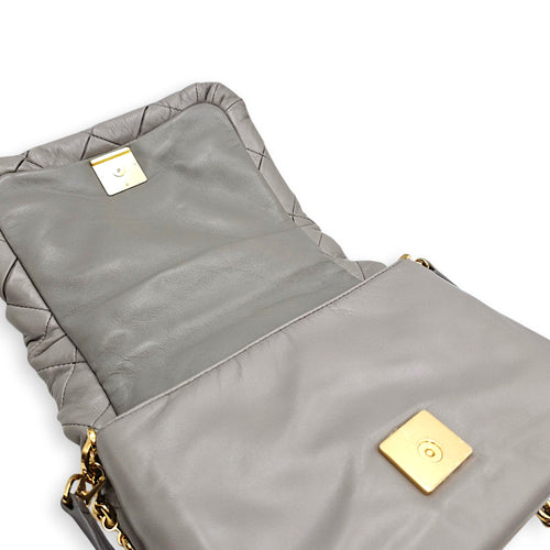 Goya Puffer 24cm Grey Crossbody Bag in Calfskin CL2607-22556 11