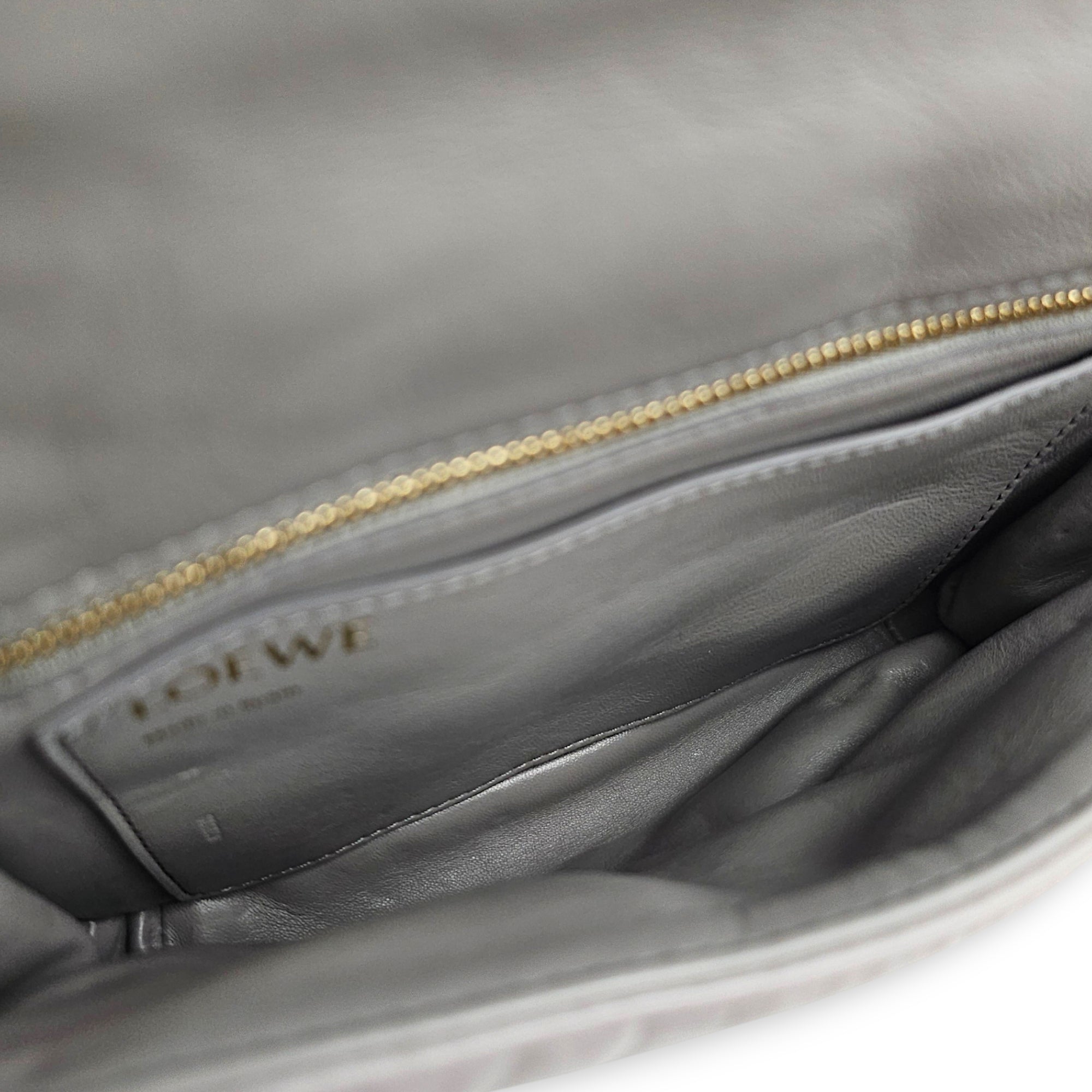 Goya Puffer 24cm Grey Crossbody Bag in Calfskin CL2607-22556 7