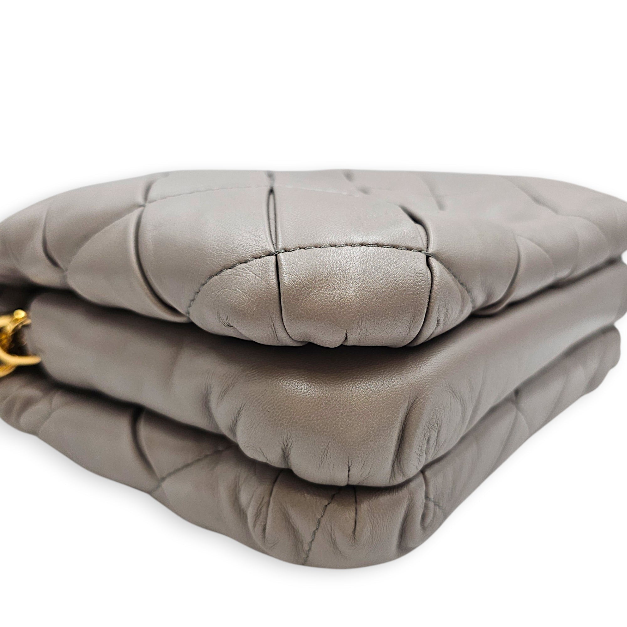Goya Puffer 24cm Grey Crossbody Bag in Calfskin CL2607-22556 9