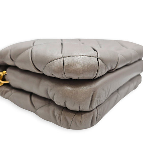 Goya Puffer 24cm Grey Crossbody Bag in Calfskin CL2607-22556 9