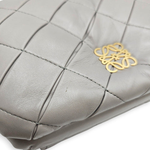 Goya Puffer 24cm Grey Crossbody Bag in Calfskin CL2607-22556 10