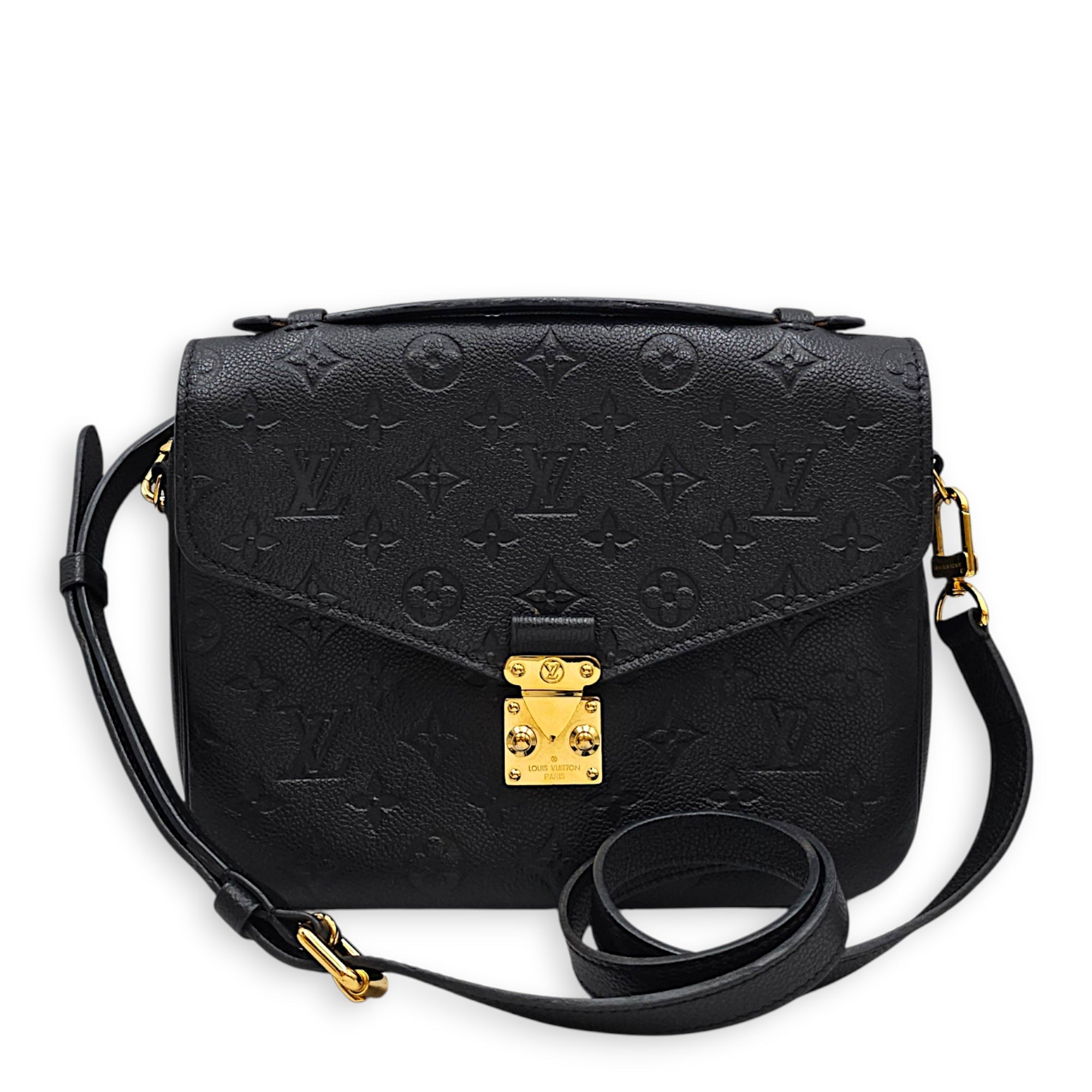 Pochette Metis Black Crossbody Bag in Empreinte Leather Gold hardware CL2607-22557 15