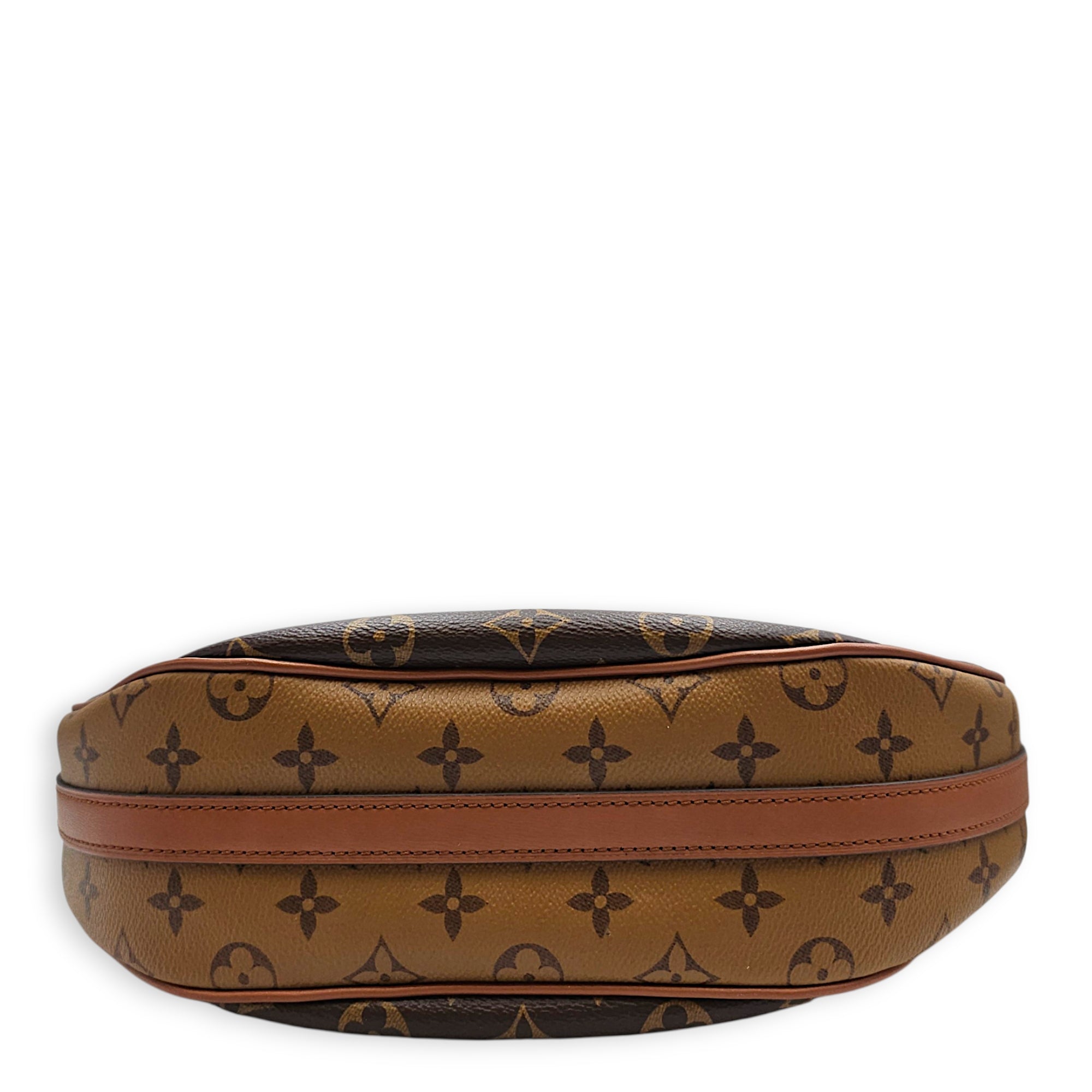 Loop Hobo 38cm Brown Crossbody Bag in Canvas Gold hardware CL2607-22558 5