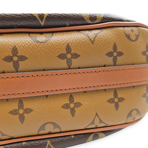 Loop Hobo 38cm Brown Crossbody Bag in Canvas Gold hardware CL2607-22558 8
