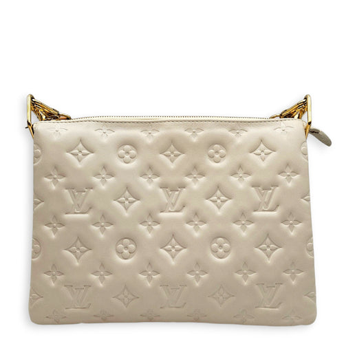 Coussin PM White Shoulder Bag in Lambskin Gold hardware CL2607-22560 1