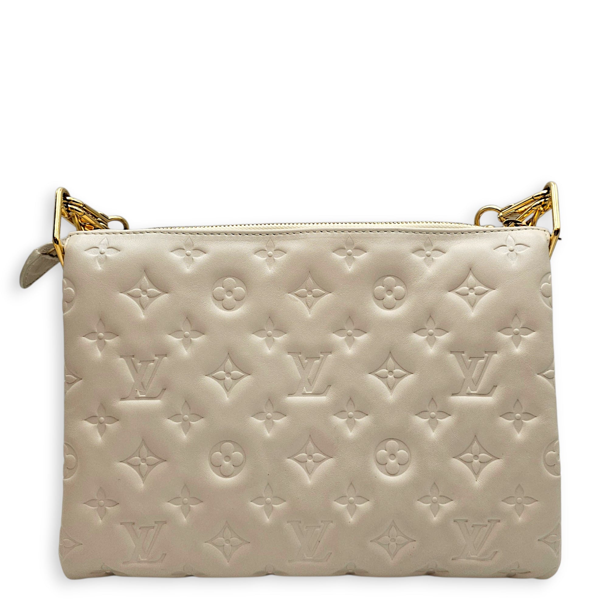 Coussin PM White Shoulder Bag in Lambskin Gold hardware CL2607-22560 2