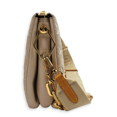 Coussin PM White Shoulder Bag in Lambskin Gold hardware CL2607-22560 4