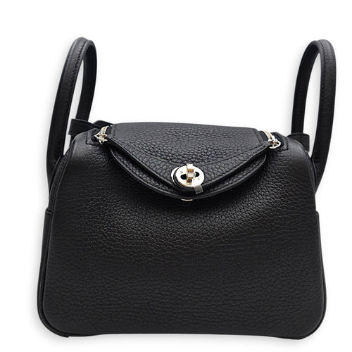 Lindy II Mini Black in Clemence Palladium hardware CL2607-22563 1
