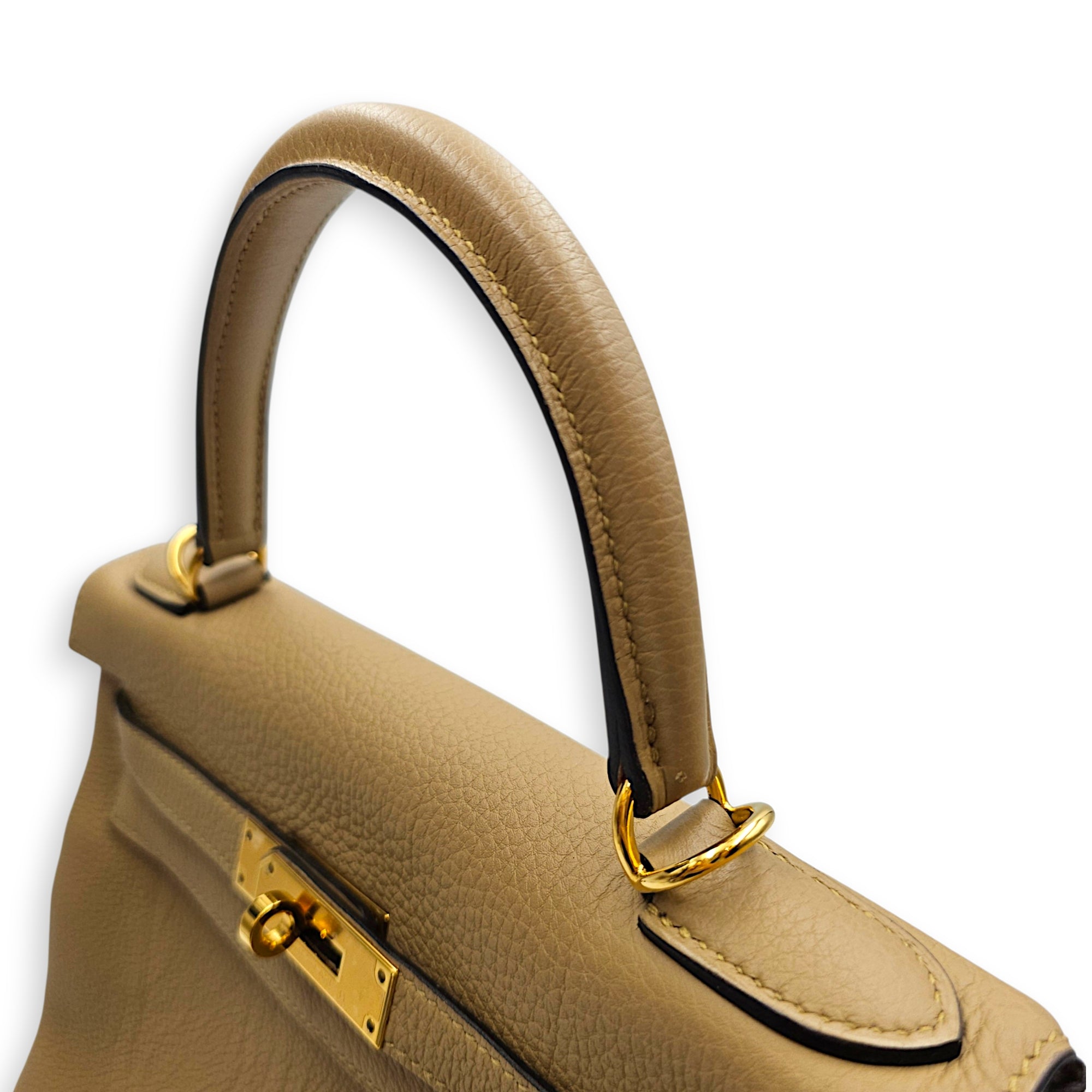 Kelly 28 Beige Marfa in Togo Gold hardware CL2607-22569 11