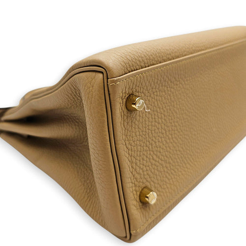 Kelly 28 Beige Marfa in Togo Gold hardware CL2607-22569 7