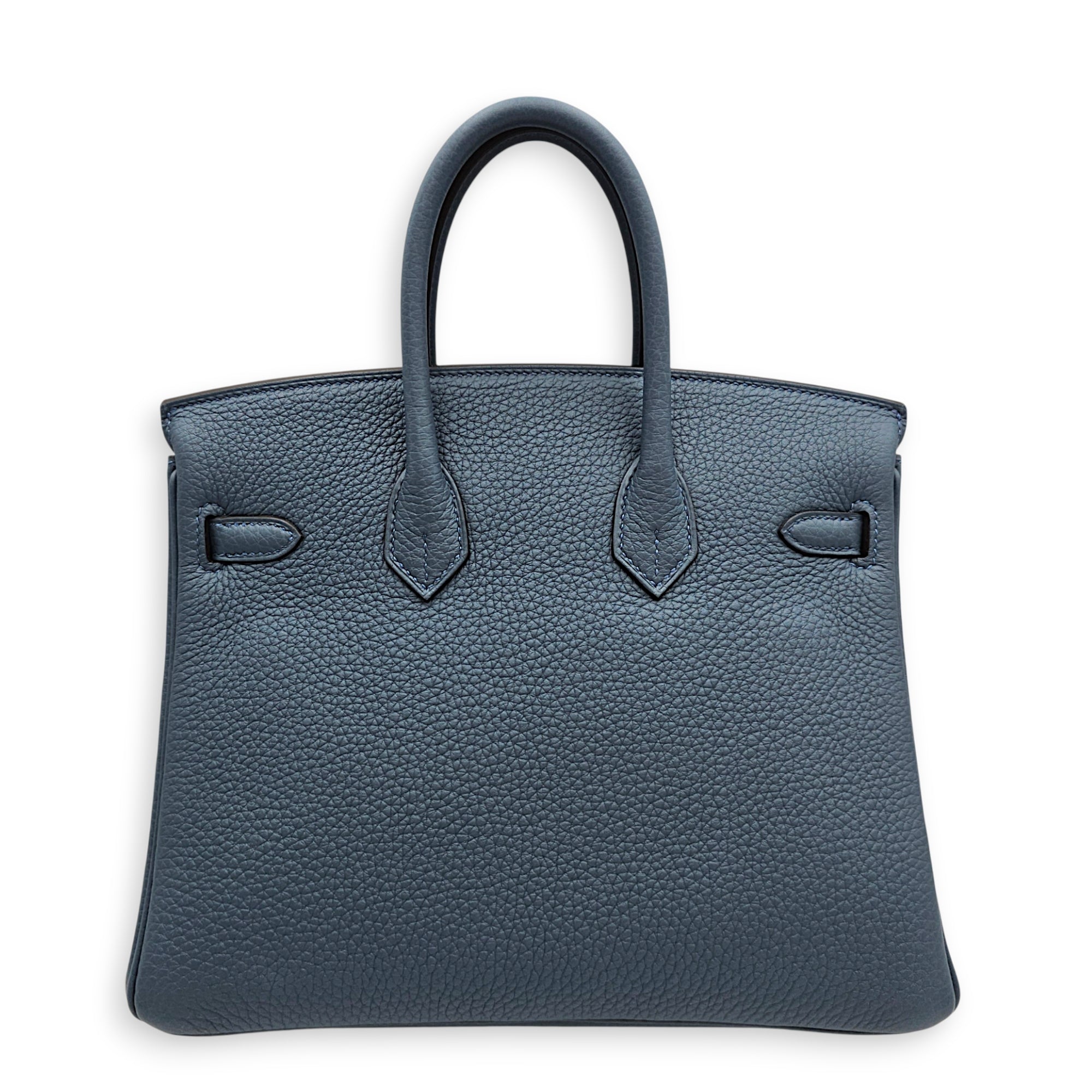 Birkin 25 Blue Tempete in Togo Palladium hardware CL2607-22570 2