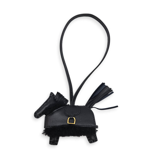 Rodeo Robeo Pluch PM Noir Bag Accessory in Swift Gold hardware CL2607-22588 1