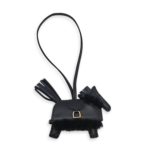 Rodeo Robeo Pluch PM Noir Bag Accessory in Swift Gold hardware CL2607-22588 2