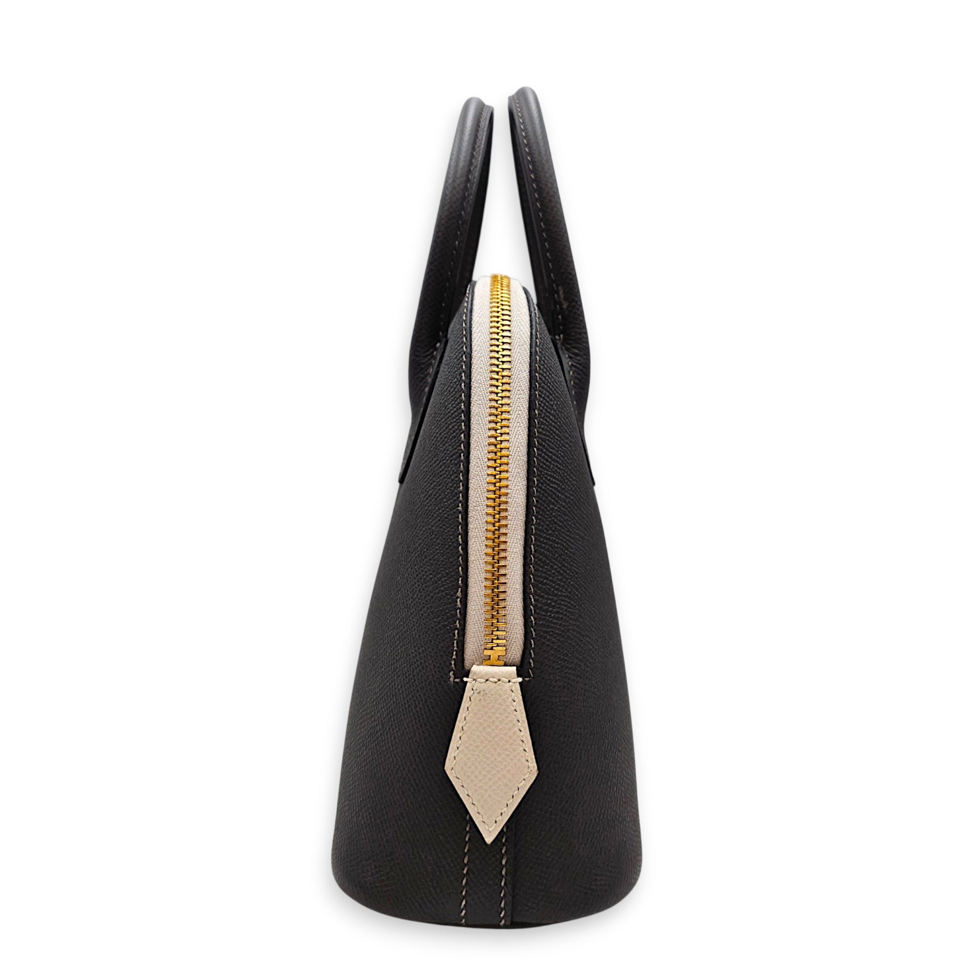 Bolide 1923 25 Graphite/Gris Pale in Epsom Gold hardware CL2607-22590 2