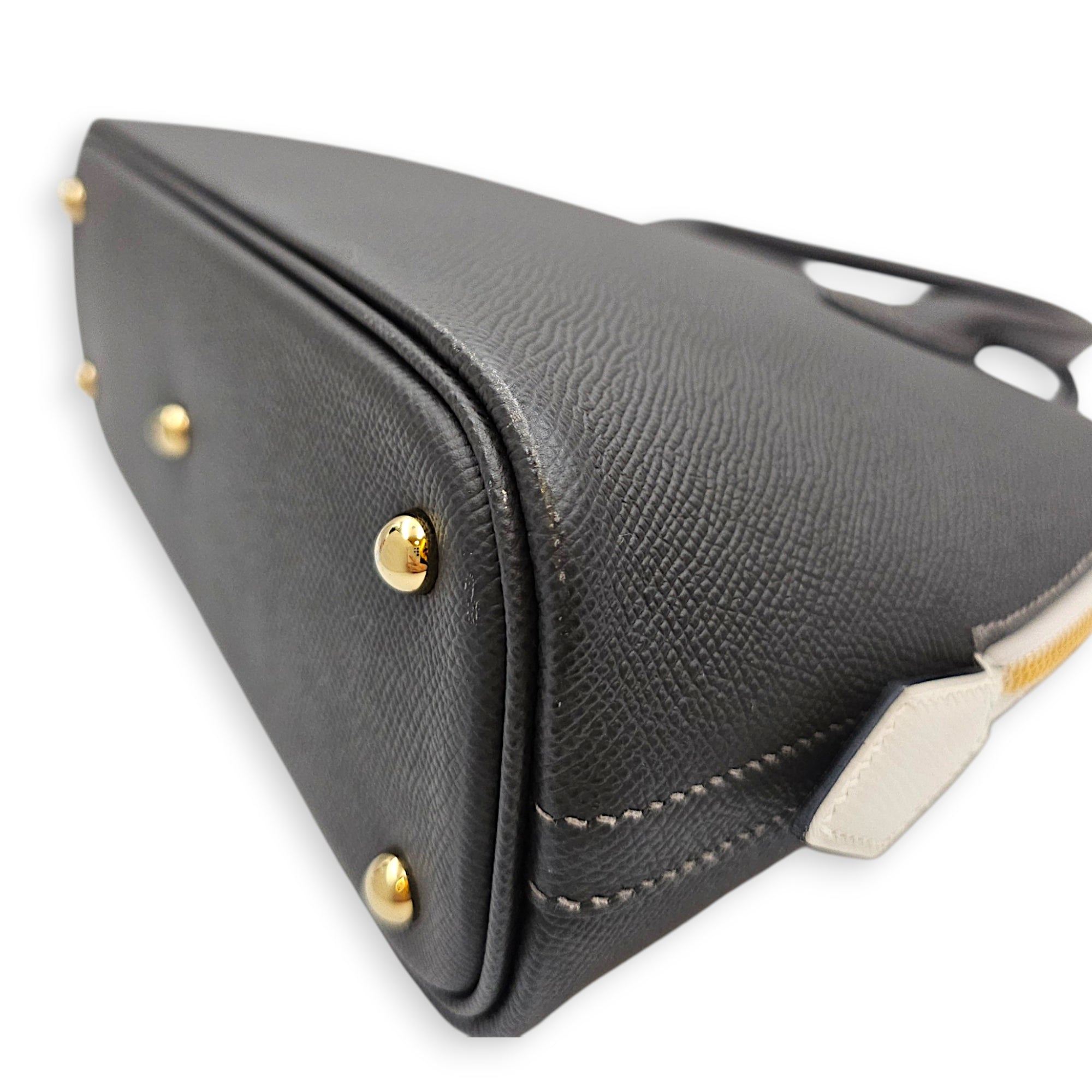 Bolide 1923 25 Graphite/Gris Pale in Epsom Gold hardware CL2607-22590 7