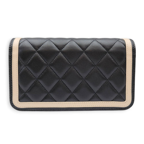 Bicolour Flap 17cm Black Crossbody Bag in Lambskin Gold hardware CL2607-22593 2