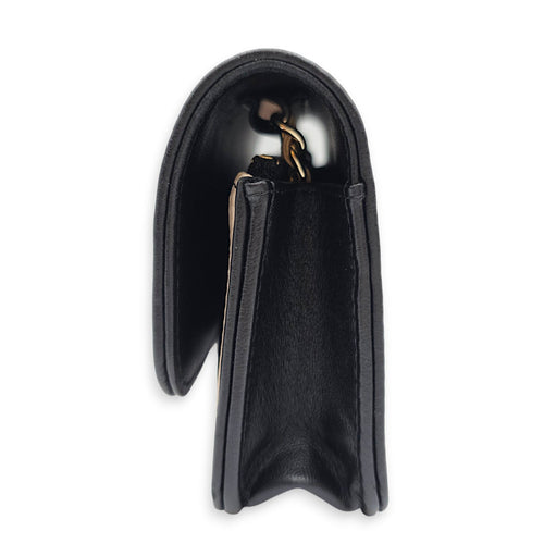 Bicolour Flap 17cm Black Crossbody Bag in Lambskin Gold hardware CL2607-22593 3