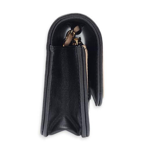 Bicolour Flap 17cm Black Crossbody Bag in Lambskin Gold hardware CL2607-22593 4