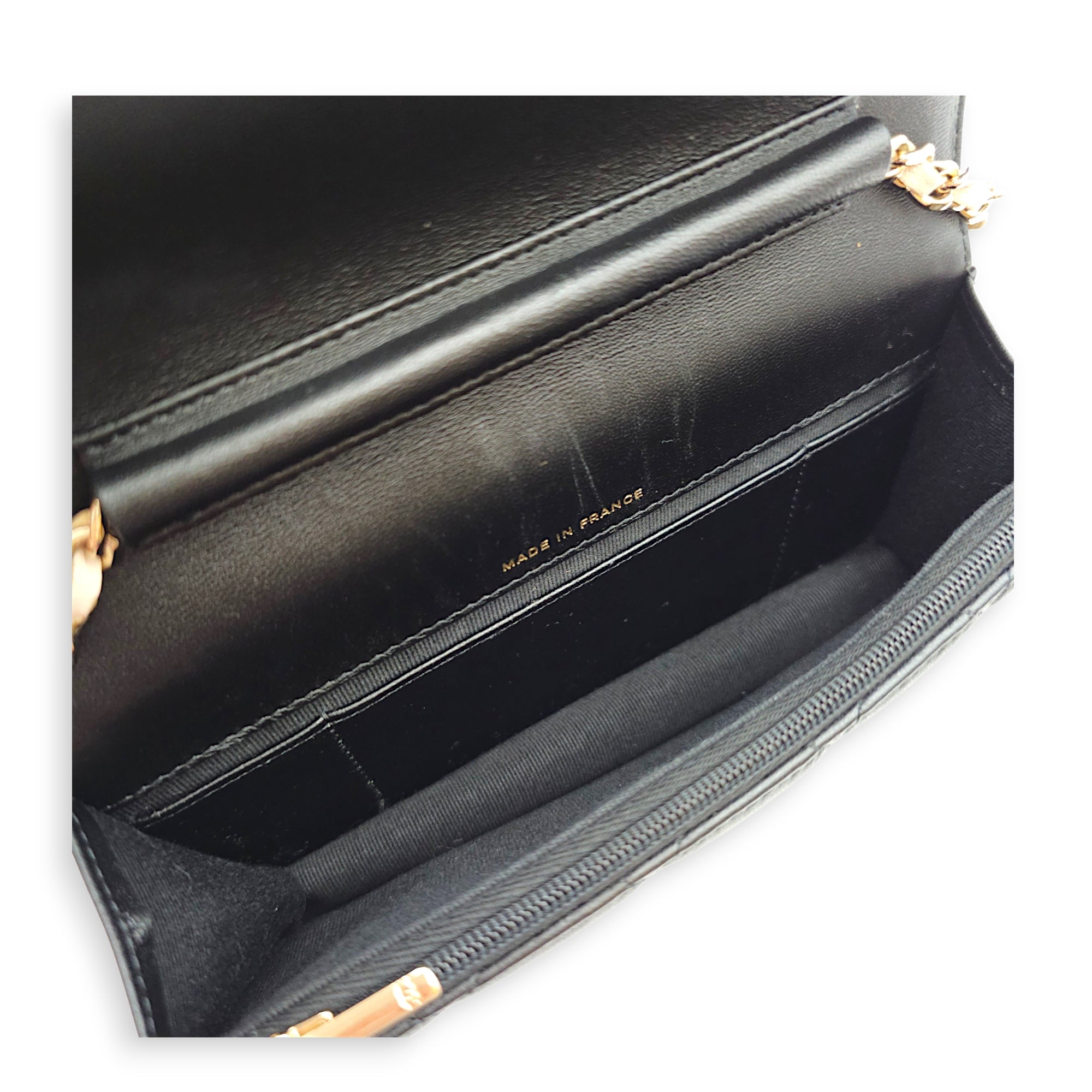 Bicolour Flap 17cm Black Crossbody Bag in Lambskin Gold hardware CL2607-22593 6