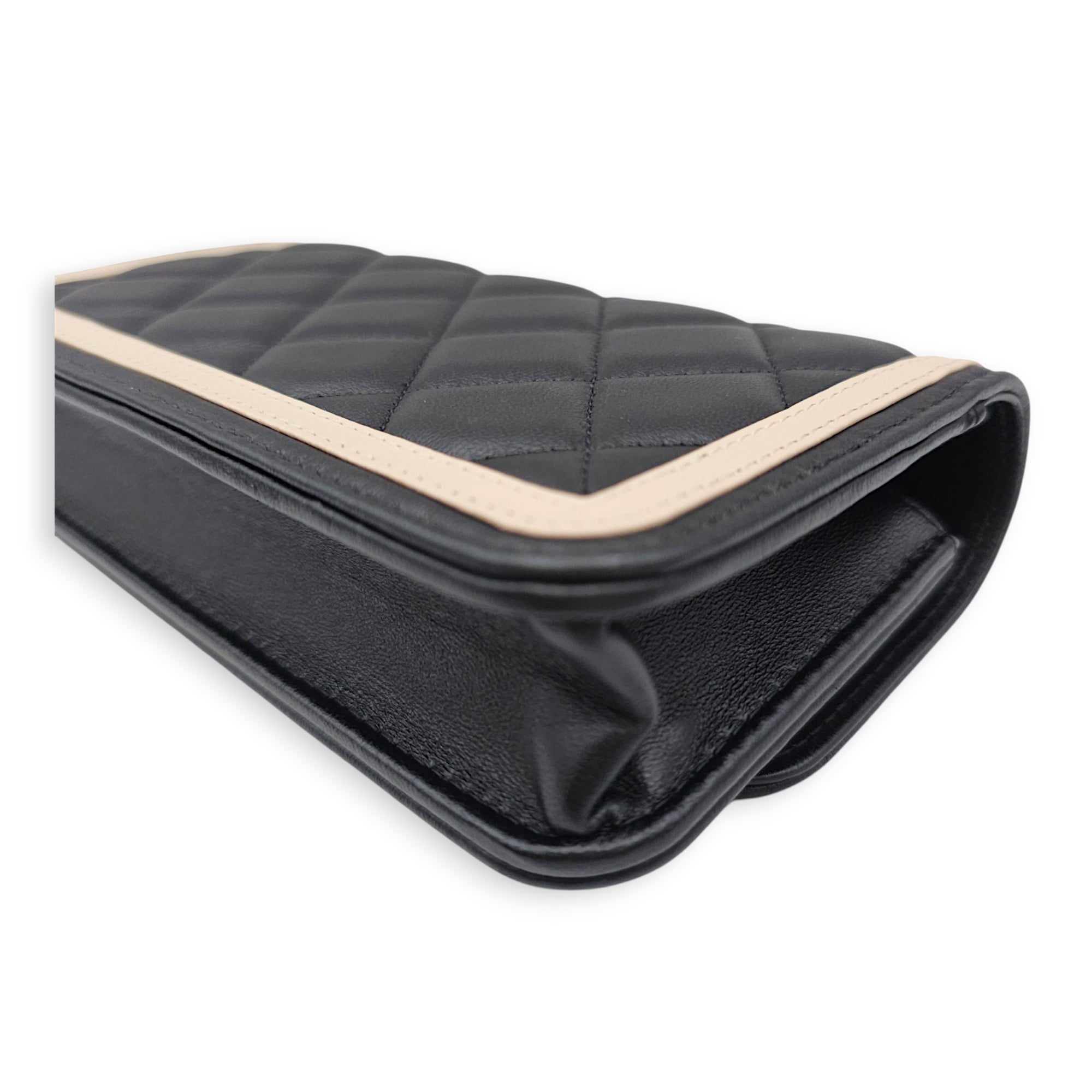 Bicolour Flap 17cm Black Crossbody Bag in Lambskin Gold hardware CL2607-22593 7