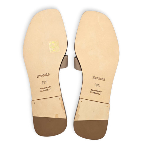 Oran  38.5 Camel Sandals in Calfskin CL2607-22600 2