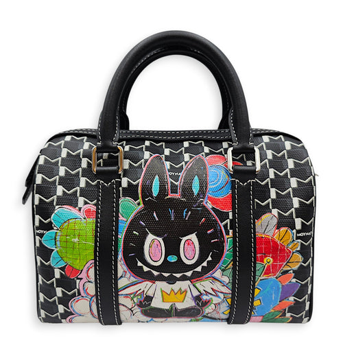 Moynat x Kasing Lung Labubu Mini Boston Mini Black Crossbody Bag Silver hardware CL2607-22601 1