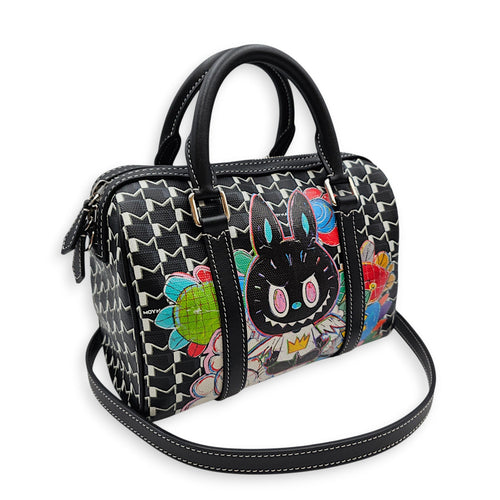 Moynat x Kasing Lung Labubu Mini Boston Mini Black Crossbody Bag Silver hardware CL2607-22601 3