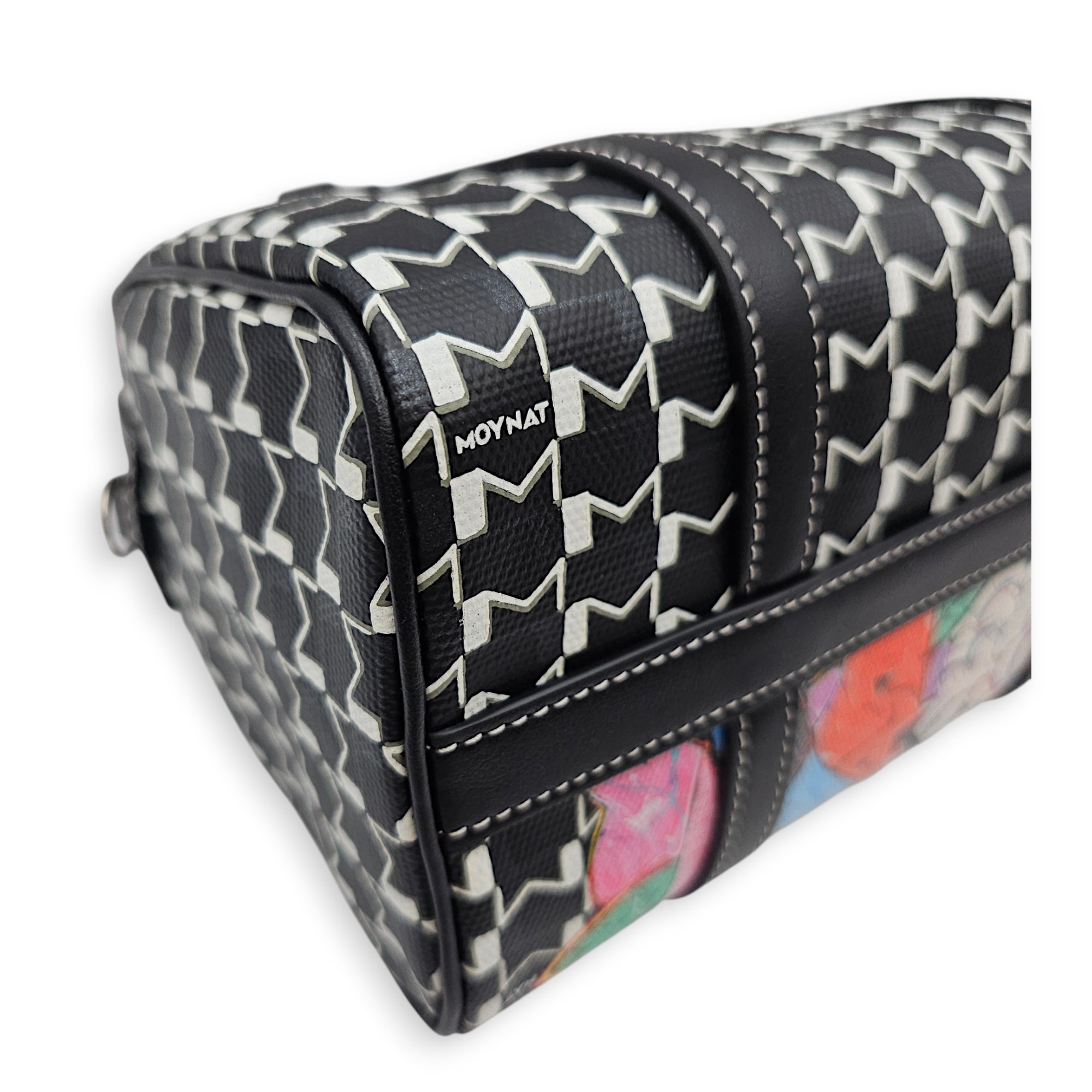 Moynat x Kasing Lung Labubu Mini Boston Mini Black Crossbody Bag Silver hardware CL2607-22601 8