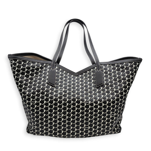 Moynat x Kasing Lung Labubu GM Black Tote Bag in Canvas Silver hardware CL2607-22602 2
